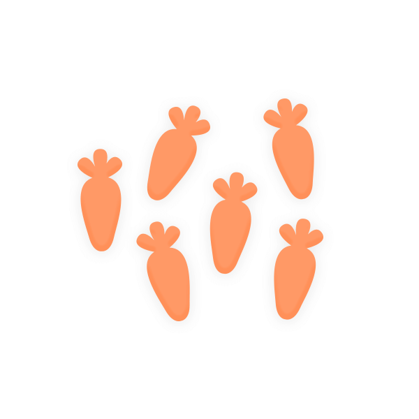 Crafty Cuts Laser 25mm Carrots - 5 Pairs