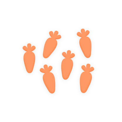 Crafty Cuts Laser 25mm Carrots - 5 Pairs
