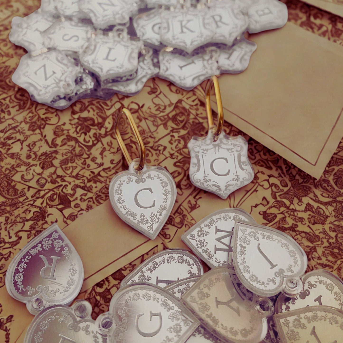 Crafty Cuts Laser  28mm Monogram Charms - 2 styles