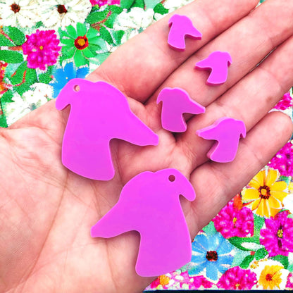 Crafty Cuts Laser 35mm Greyhound Cameo - 2 Pairs