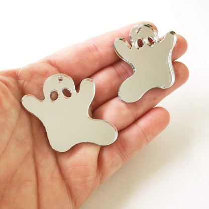 Crafty Cuts Laser 40mm Kawaii Ghost Charms - 2  pair