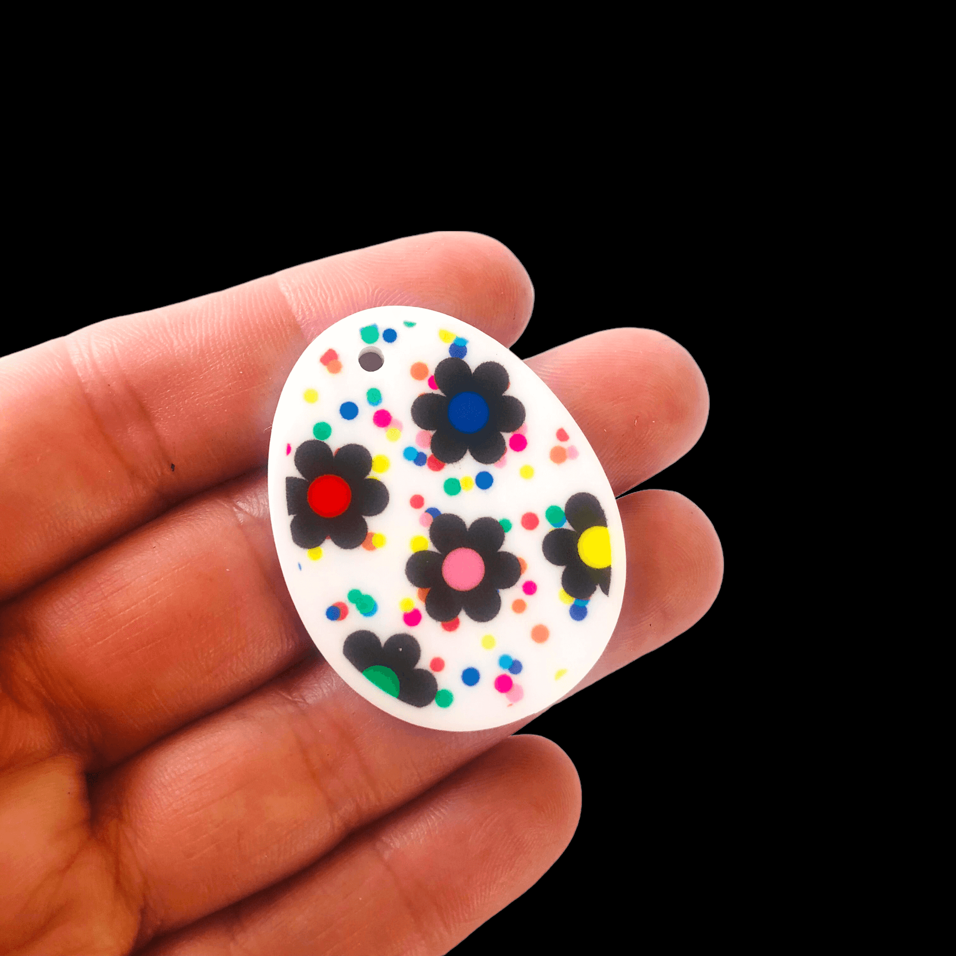 Crafty Cuts Laser 40mm Party Eggo’s -  Dotty Garden  - Two Pairs