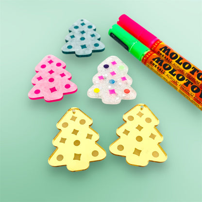 Crafty Cuts Laser 45mm Sparkle Tree - 5 Pairs