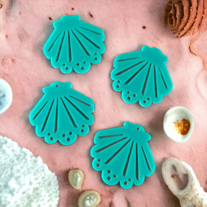 Crafty Cuts Laser 45mm Sweet Clam Shell - 2 Pair Set - 2 Styles
