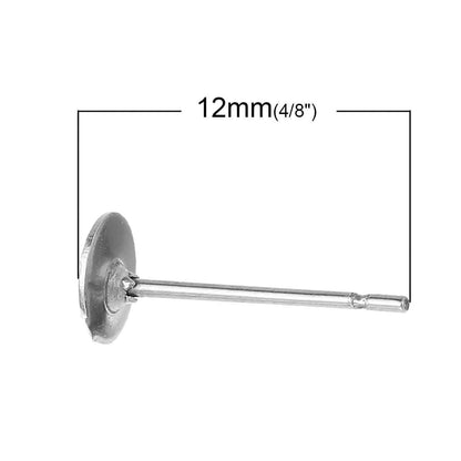 Crafty Cuts Laser 4mm Pad - 100 Pair Stainless Steel Posts and Backs