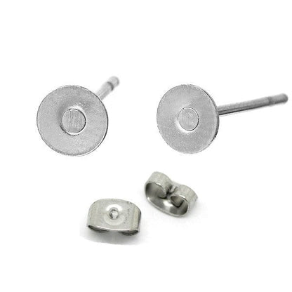 Crafty Cuts Laser 4mm Pad - 100 Pair Stainless Steel Posts and Backs