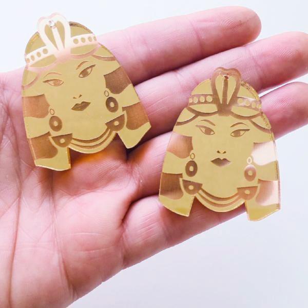 Crafty Cuts Laser 50mm Deluxe Etched Cleopatra TWO Pairs