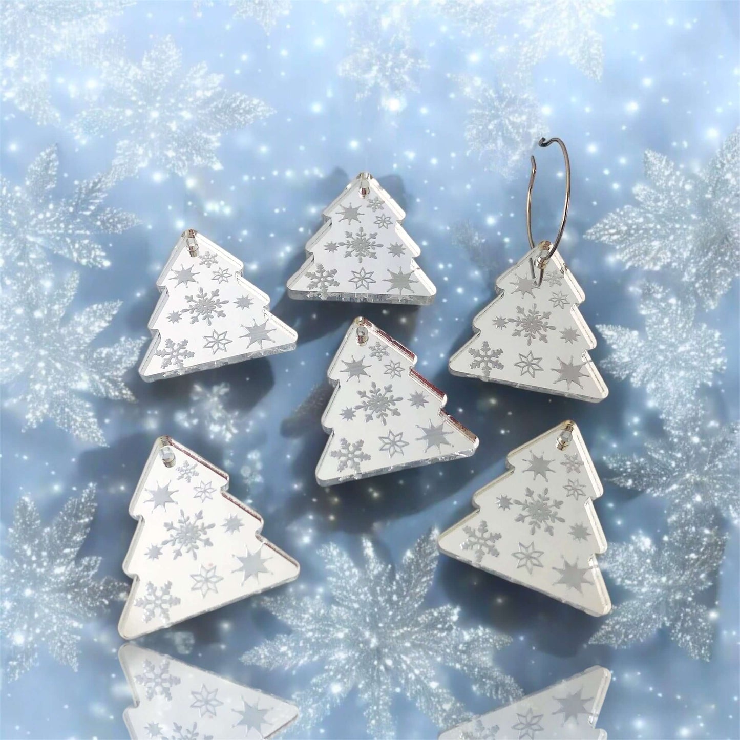 Crafty Cuts Laser  6 pair - Winter Flakes Trees