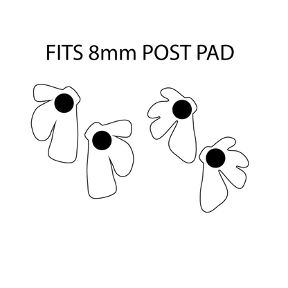 Crafty Cuts Laser Abstract Petal  Duo Cabochons - 6 pair Mixed Colour Set