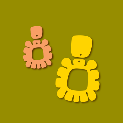 Crafty Cuts Laser © Abstract Sunflower  - Twin Set - Two Sizes