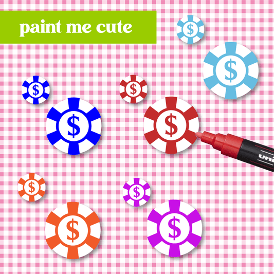 Crafty Cuts Laser All In - Poker Chip Charms - 2 Sizes