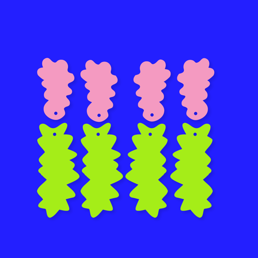 Crafty Cuts Laser © Ameoba Charms - Two Pair Set