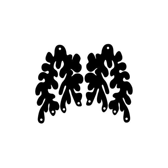 Crafty Cuts Laser Anemone - Dangle Charms - 2 Pair