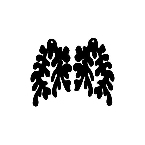 Crafty Cuts Laser Anemone - Dangle Charms - 2 Pair