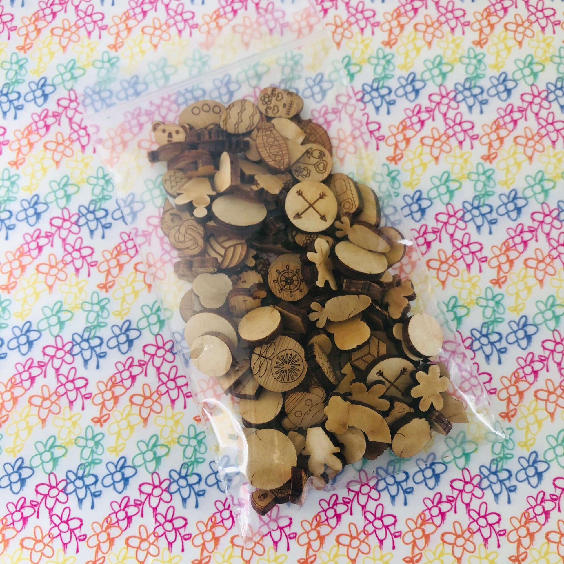 Crafty Cuts Laser Assorted MINI cuts Bamboo - studio Clear out packs - lmtd QTY