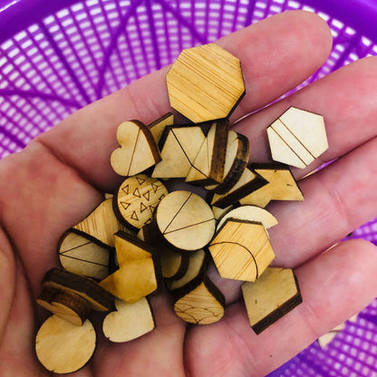 Crafty Cuts Laser Assorted MINI cuts Bamboo - studio Clear out packs - lmtd QTY