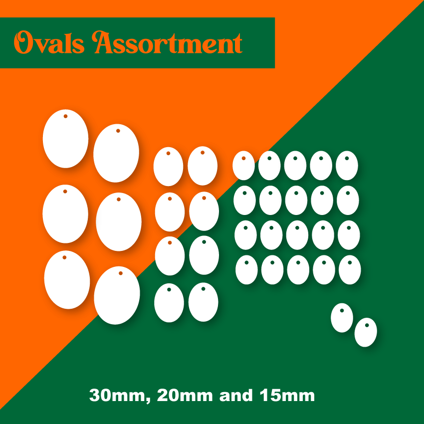 Crafty Cuts Laser Assorted Ovals Set  - Mixed Sizes