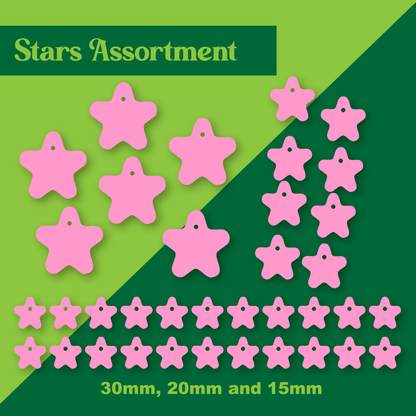 Crafty Cuts Laser Assorted Stars Set  - Mixed Sizes