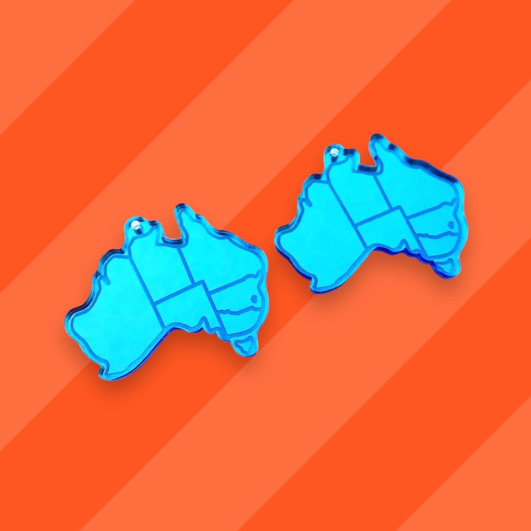 Crafty Cuts Laser Australian Map Charms - 2 pair set