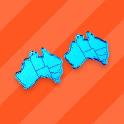Crafty Cuts Laser Australian Map Charms - 2 pair set