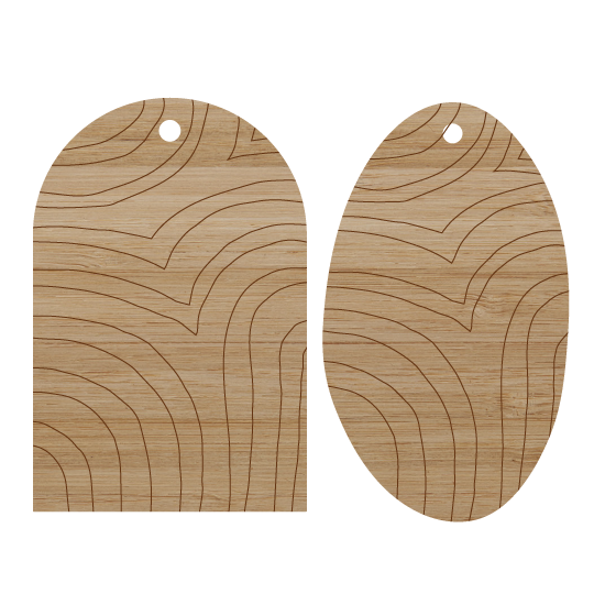 Crafty Cuts Laser  Bamboo_etched © Bamboo In the Groove - 4 pairs set
