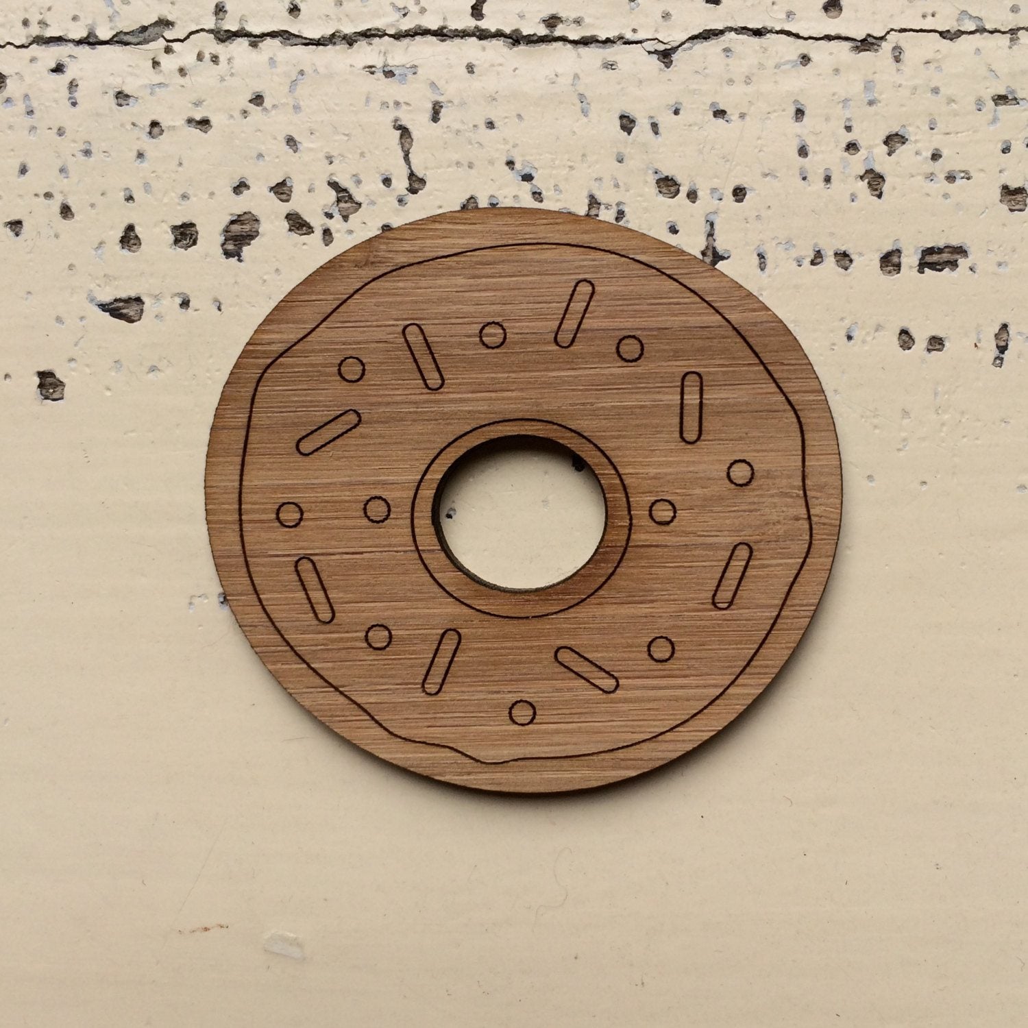 Crafty Cuts Laser Bamboo_etched Donut Duo - Bamboo