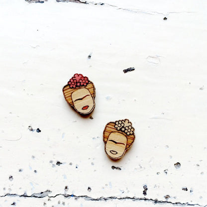 Crafty Cuts Laser © Bamboo Frida Kahlo Faces - 10 Pairs