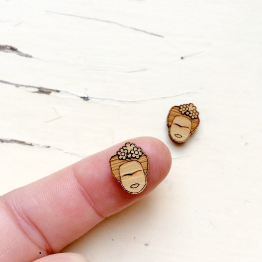 Crafty Cuts Laser © Bamboo Frida Kahlo Faces - 10 Pairs