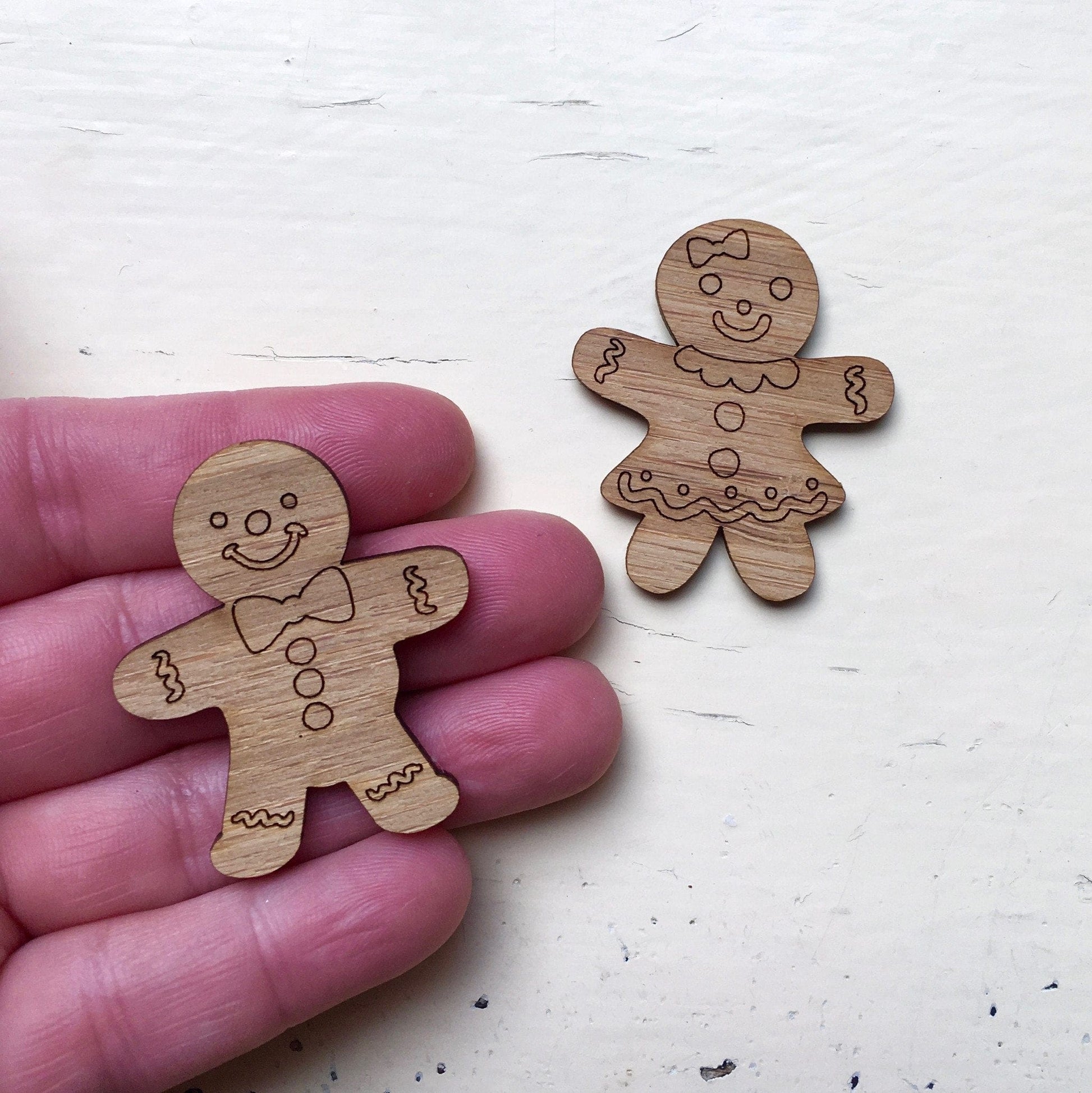 Crafty Cuts Laser Bamboo Ginger Peeps Duo - 4 Pairs