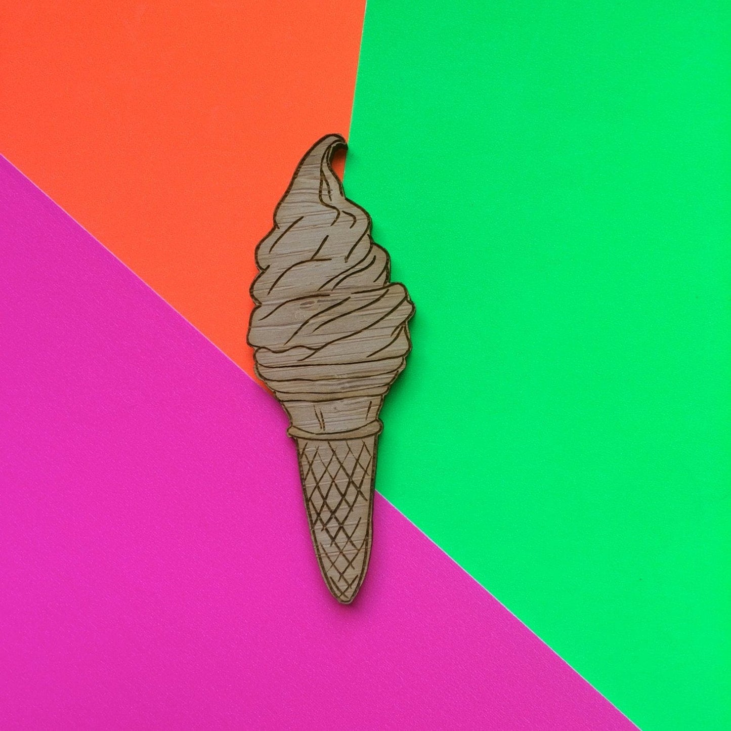 Crafty Cuts Laser Bamboo SoftServe Ice Cream Cone Duo - Two Pair