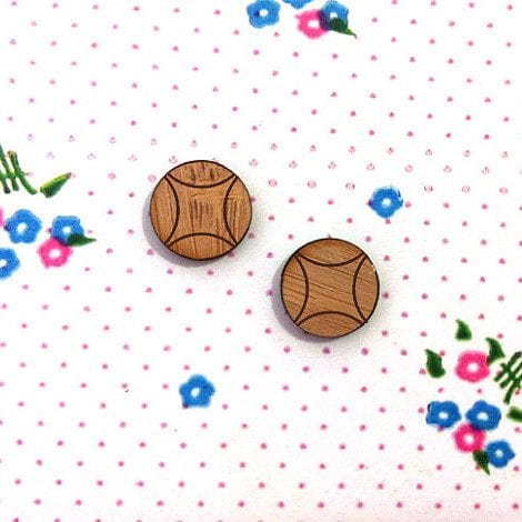 Crafty Cuts Laser Bamboo Spot Cabochons - 10 Pairs