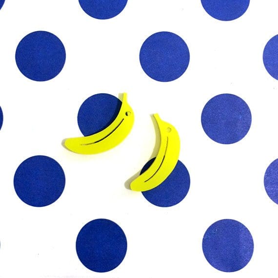 Crafty Cuts Laser Banana Charms - 5 Pairs