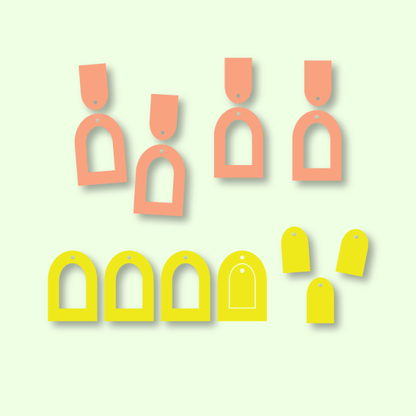 Crafty Cuts Laser Basics DUO - Arches - 4 Pair - Mixed Colour Set