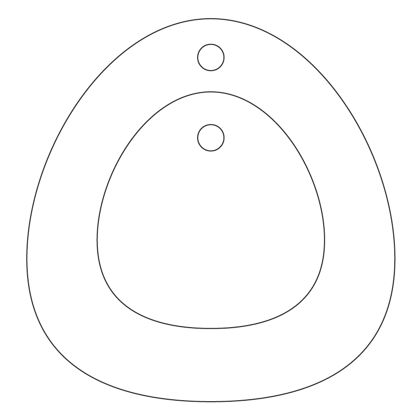Crafty Cuts Laser Basics DUO -  Chubby Triangle - 4 Pair - Mixed Colour Set