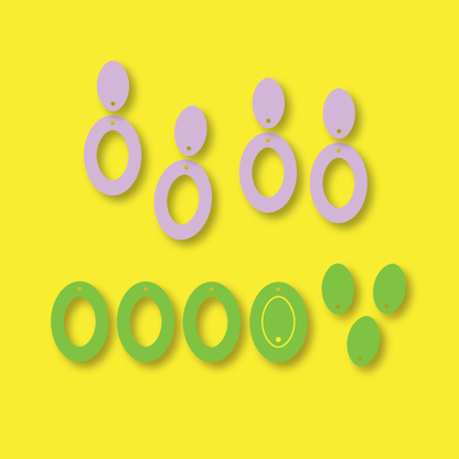 Crafty Cuts Laser Basics DUO - Ovals - 4 Pair - Mixed Colour Set