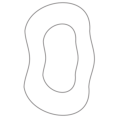 Crafty Cuts Laser Basics DUO - © Wobble Oval - 4 Pair  - Mixed Colour Set