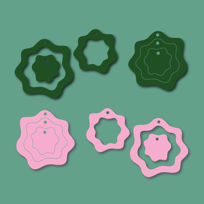 Crafty Cuts Laser Basics Trio - © Blobs - 4 Pair  - Mixed Colour Set