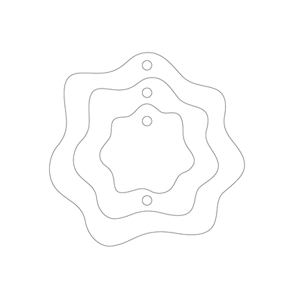 Crafty Cuts Laser Basics Trio - © Blobs - 4 Pair  - Mixed Colour Set