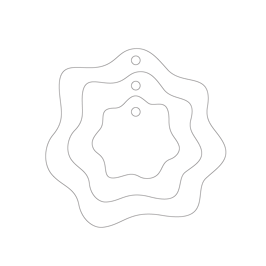 Crafty Cuts Laser Basics Trio - © Blobs - 4 Pair  - Mixed Colour Set