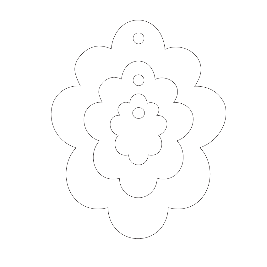 Crafty Cuts Laser Basics Trio - Fluffy Oval - 4 Pair  - Mixed Colour Set