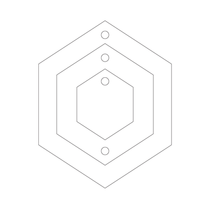 Crafty Cuts Laser Basics Trio - Hexi - 4 Pair  - Mixed Colour Set