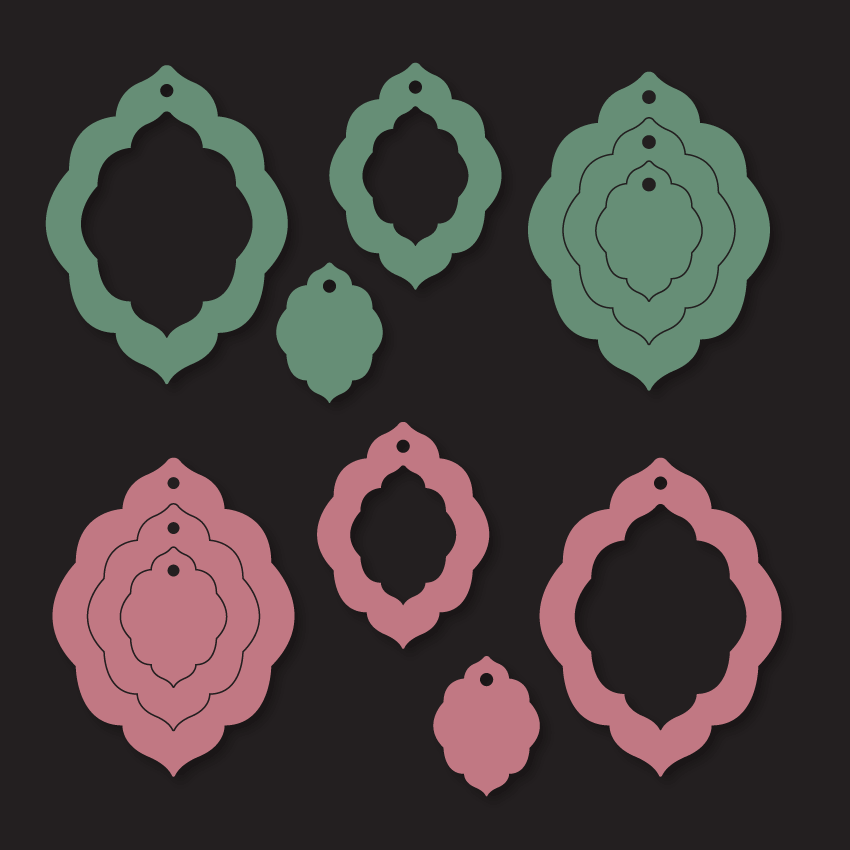 Crafty Cuts Laser Basics Trio - Souk - 4 Pair  - Mixed Colour Set