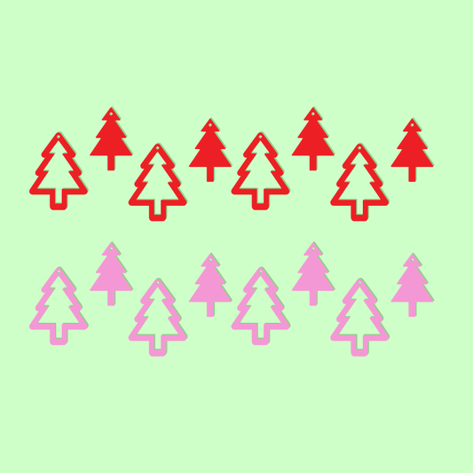 Crafty Cuts Laser  Basics_twocolour Christmas Forest Duo - Mixed Colour Set