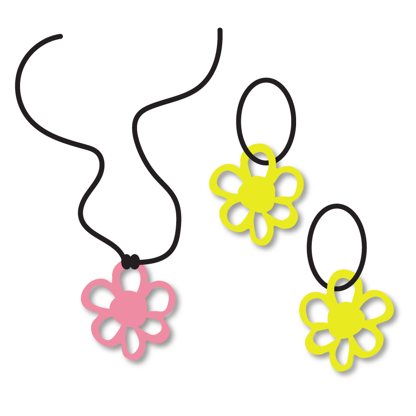 Crafty Cuts Laser  Basics_twocolour Flower Loops Duo - 4 Pair Set