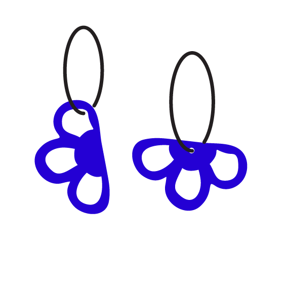 Crafty Cuts Laser Basics_twocolour Half Flower Loops Duo - 4 Pair Set