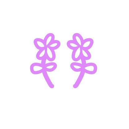 Crafty Cuts Laser  Basics_twocolour Medium Flower Bloomsville Duo -  4 pair Set