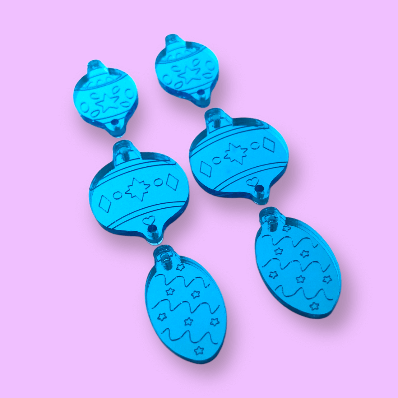 Crafty Cuts Laser Bauble All-Sorts Charms - 12pce mix Set