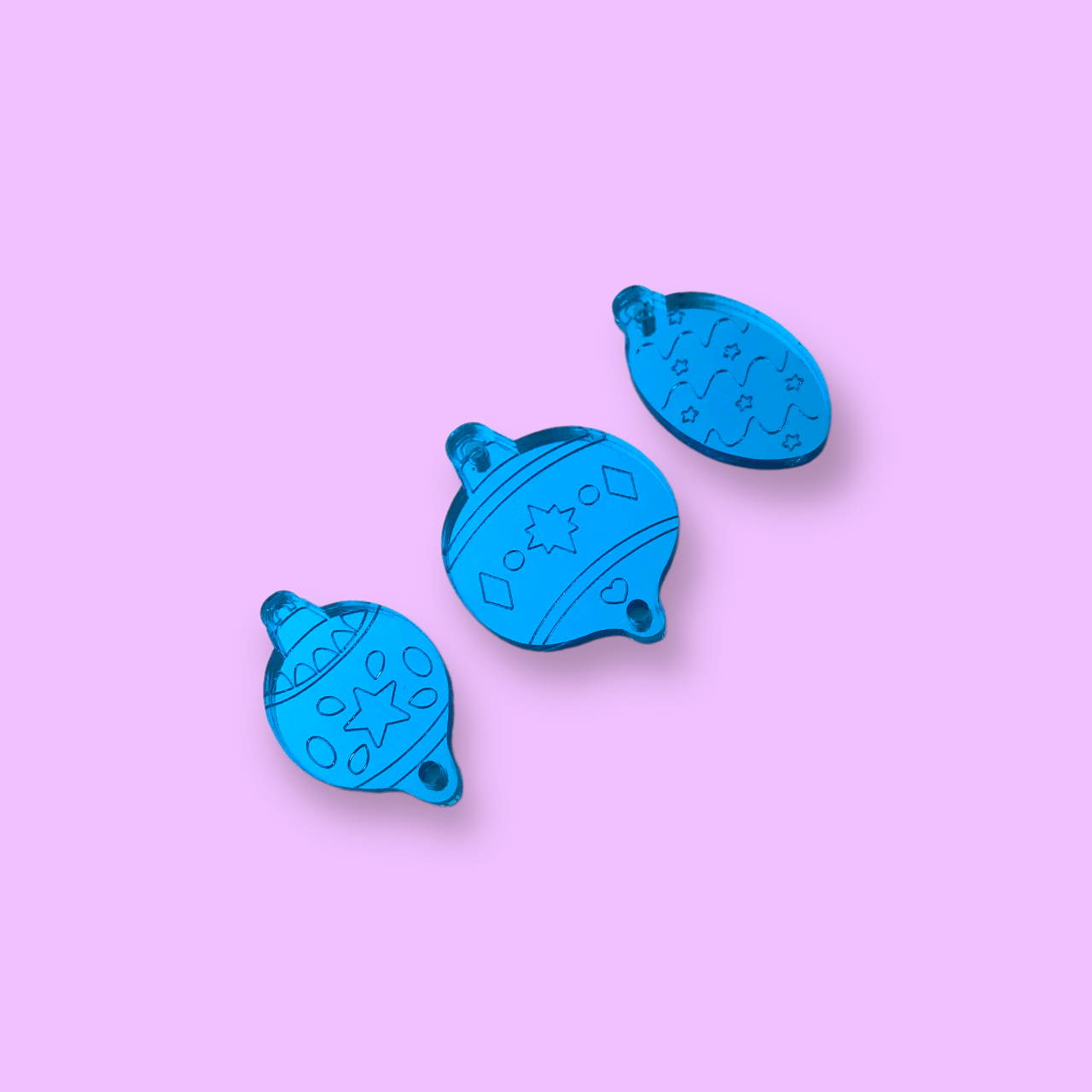 Crafty Cuts Laser Bauble All-Sorts Charms - 12pce mix Set