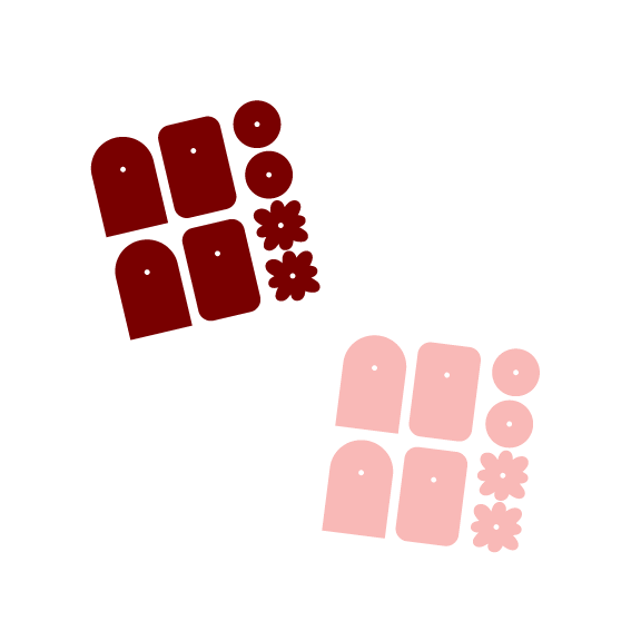 Crafty Cuts Laser Bento Set: Mod Tile Stacker - 4 pair Mixed Set