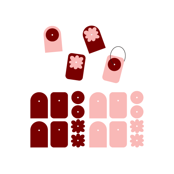 Crafty Cuts Laser Bento Set: Mod Tile Stacker - 4 pair Mixed Set